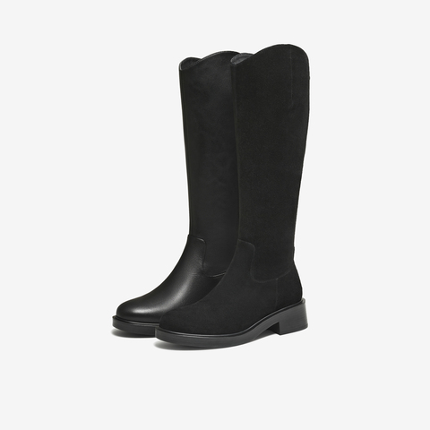 TATA/他她2025冬时尚休闲女靴百搭骑士靴新款6EH05DC5