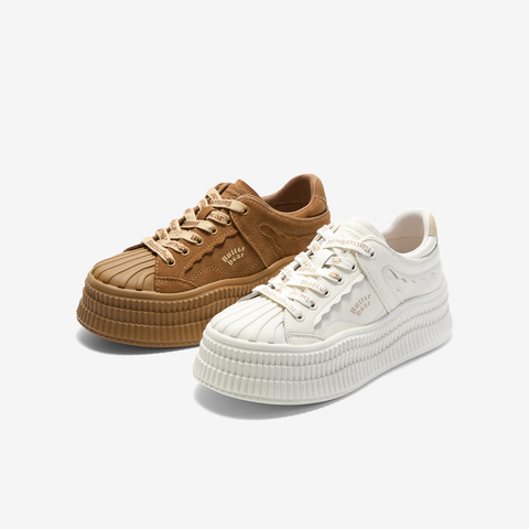 TATA/他她2025秋商场同款运动时尚休闲厚底女板鞋新款GXV01CM5