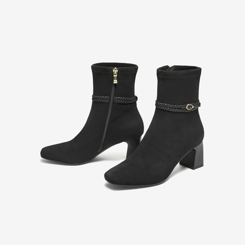 TATA/他她2025冬商场同款百搭时装靴女休闲短靴新款XWY01DZ5