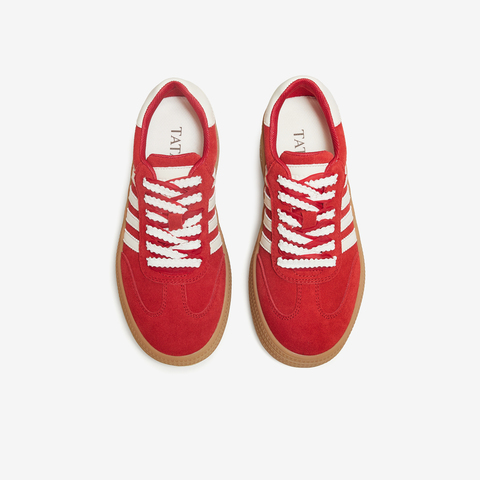 TATA/他她2025秋舒适德训鞋女百搭轻便休闲运动鞋新款WB408CM5