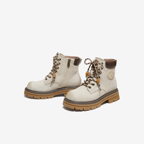 TATA/他她2025冬百搭女复古工装靴时尚短靴新款CG701DD5