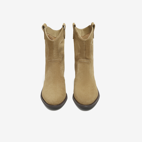 TATA/他她2025冬商场同款复古女时尚休闲西部靴新款UVW01DZ5