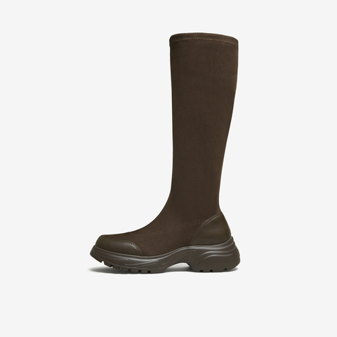 TATA/他她2025冬商场同款时尚休闲女靴百搭弹力靴新款7PJ80DG5