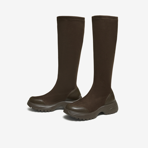 TATA/他她2025冬商场同款时尚休闲女靴百搭弹力靴新款7PJ80DG5