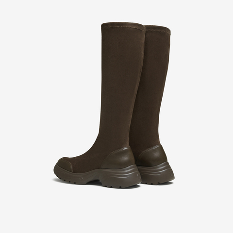 TATA/他她2025冬商场同款时尚休闲女靴百搭弹力靴新款7PJ80DG5