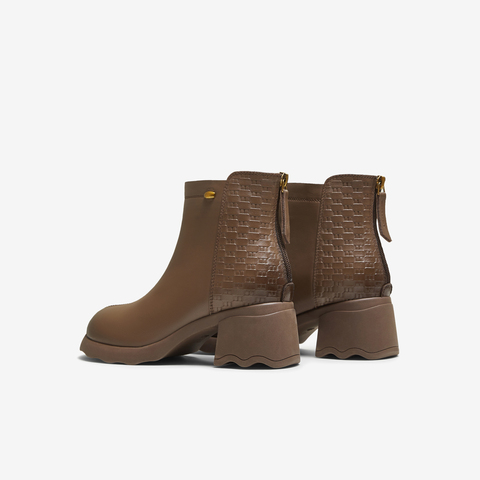 TATA/他她2025冬商场同款休闲百搭女时尚短靴新款CF901DD5