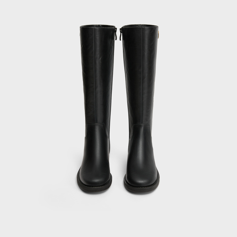 TATA/他她2025冬商场同款百搭时尚简约女骑士靴新款7TGA8DG5