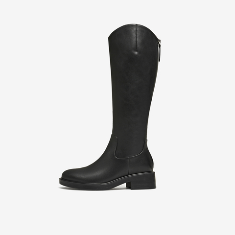 TATA/他她2025冬时尚休闲女靴百搭骑士靴新款6EH05DC5