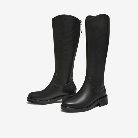 TATA/他她2025冬时尚休闲女靴百搭骑士靴新款6EH05DC5