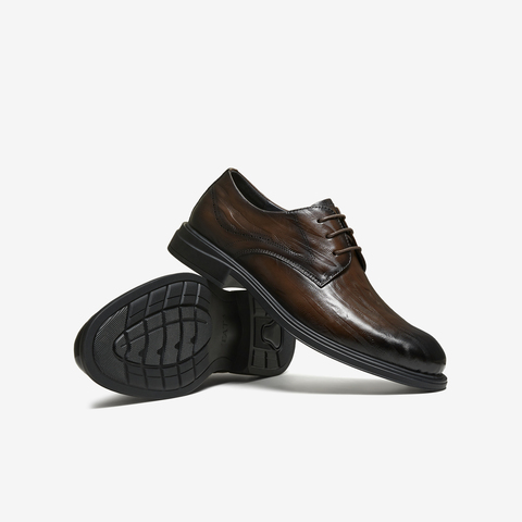 TATA/他她2025秋商场同款纯色舒适百搭休闲皮鞋男新款VRB01CM5