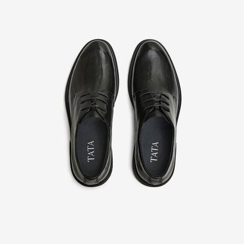 TATA/他她2025秋商场同款纯色舒适百搭休闲皮鞋男新款VRB01CM5