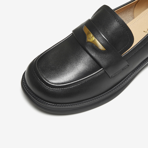 TATA/他她2025秋商场同款时尚休闲圆头女乐福鞋新款CG901CA5