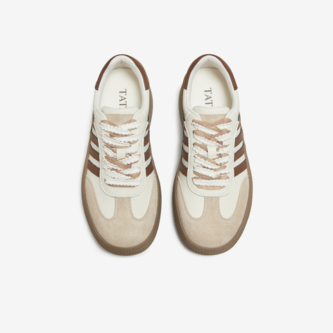 TATA/他她2025秋舒适德训鞋女百搭轻便休闲运动鞋新款WB408CM5