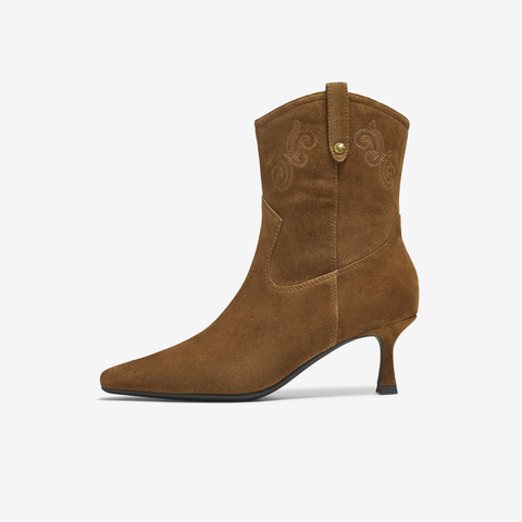 TATA/他她2025冬商场同款百搭时装靴女休闲短靴新款UVV01DZ5