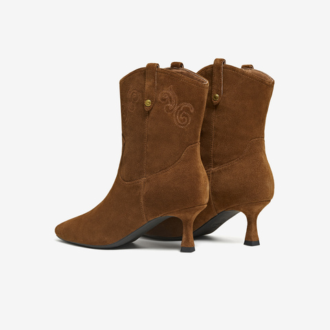 TATA/他她2025冬商场同款百搭时装靴女休闲短靴新款UVV01DZ5