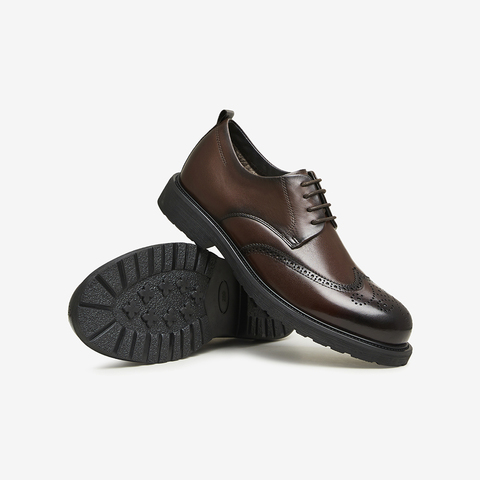 TATA/他她2025春时尚休闲皮鞋英伦风百搭商务德比鞋VZR01AM5