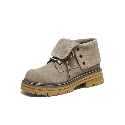 TATA/他她2025冬百搭女复古工装靴时尚短靴新款CG601DD5