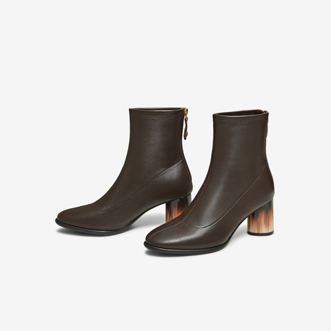 TATA/他她2025冬商场同款百搭通勤时装靴女休闲短靴新款