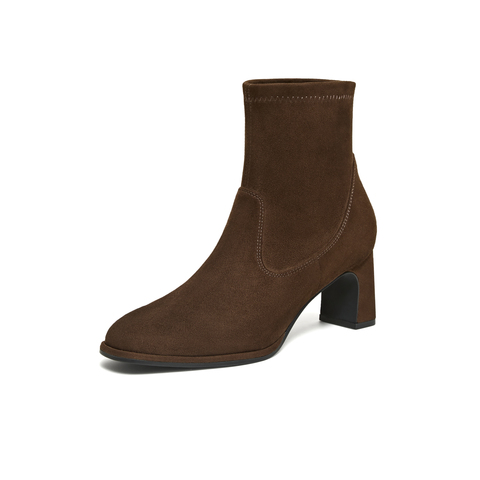 TATA/他她2025冬商场同款时尚休闲女靴百搭弹力靴新款JYC01DD5