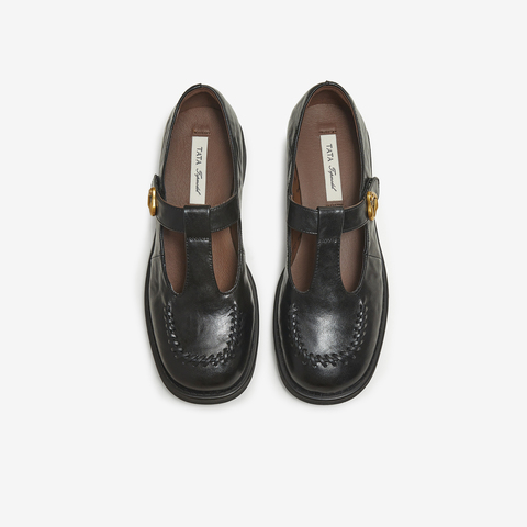 TATA/他她2025秋商场同款百搭时尚女玛丽珍鞋新款7JW20CA5