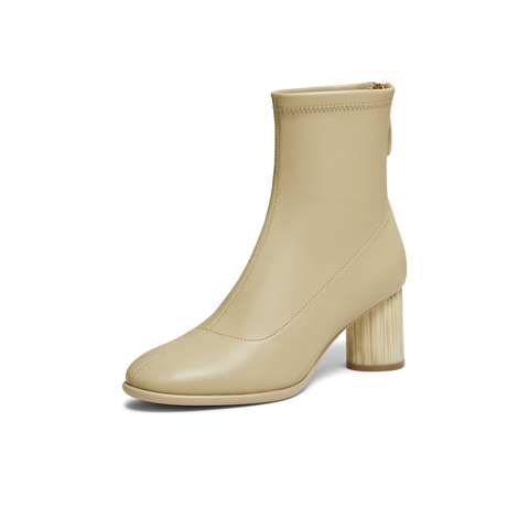 TATA/他她2025冬商场同款百搭通勤时装靴女休闲短靴新款