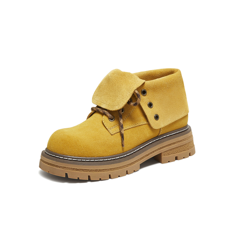 TATA/他她2025冬百搭女复古工装靴时尚短靴新款CG601DD5