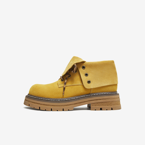 TATA/他她2025冬百搭女复古工装靴时尚短靴新款CG601DD5