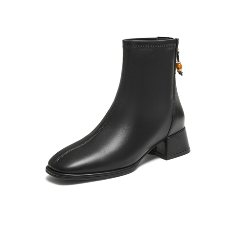 TATA/他她2025冬商场同款百搭女复古时尚短靴新款WYX04DD5