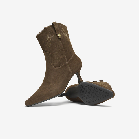 TATA/他她2025冬商场同款百搭时装靴女休闲短靴新款UVV01DZ5