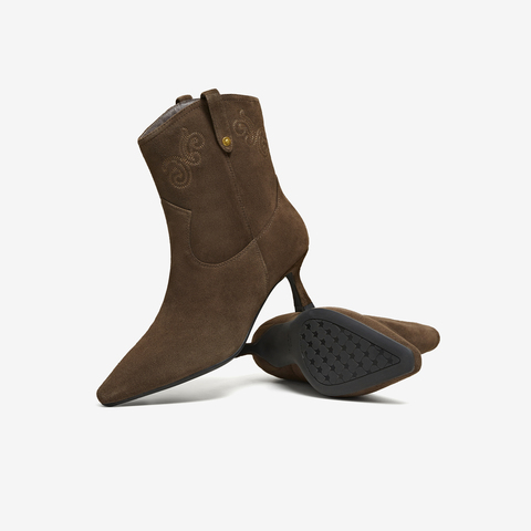 TATA/他她2025冬商场同款百搭时装靴女休闲短靴新款UVV01DZ5