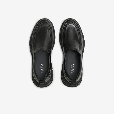 TATA/他她2025秋商场同款简约一脚蹬休闲皮鞋男新款PGL01CM5