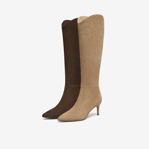 TATA/他她2025冬商场同款百搭时尚长靴新款7QS82DG5