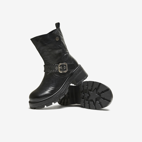 TATA/他她2025冬百搭通勤时装靴女休闲中靴新款UWQ01DZ5