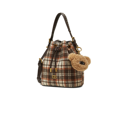 TATA/他她2025冬商场同款时尚百搭编织水桶包新款X3524DX5