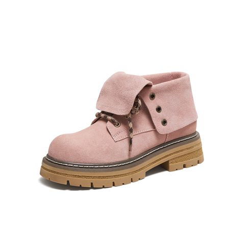TATA/他她2025冬百搭女复古工装靴时尚短靴新款CG601DD5