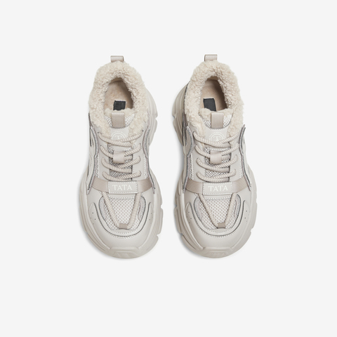 TATA/他她2025冬商场同款时尚休闲百搭女老爹鞋新款CY208DM5