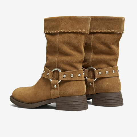 TATA/他她2025冬商场同款百搭通勤时装靴长女靴新款YYL02DS5