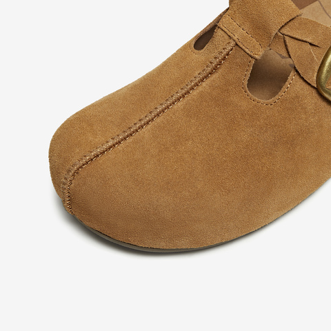 TATA/他她2025秋勃肯鞋女鞋外穿时尚拖鞋后空凉鞋新款4YA01CH5