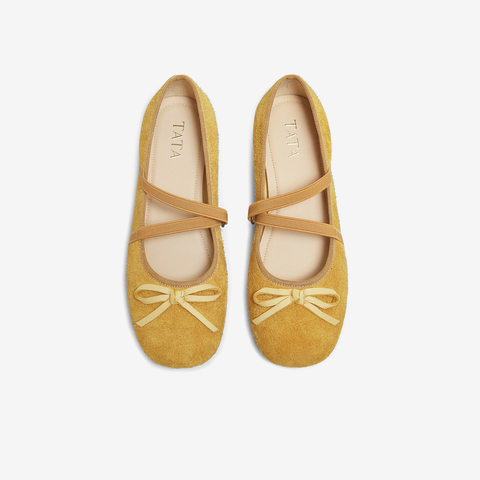 TATA/他她2025秋浅口女法式气质玛丽珍鞋新款YVR01CQ5