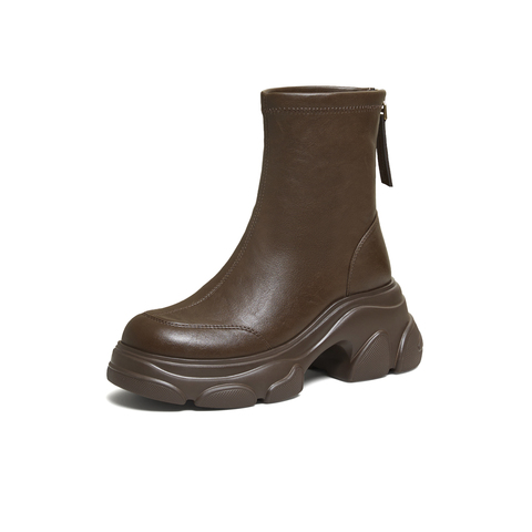 TATA/他她2025冬商场同款百搭时装靴女休闲短靴新款CEG07DZ5