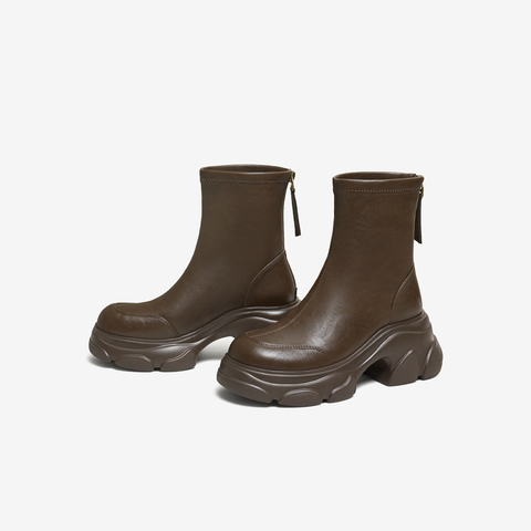 TATA/他她2025冬商场同款百搭时装靴女休闲短靴新款CEG07DZ5