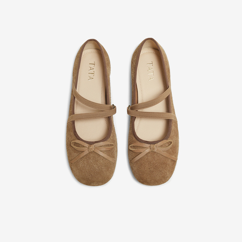 TATA/他她2025秋浅口女法式气质玛丽珍鞋新款YVR01CQ5