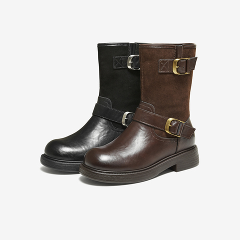 TATA/他她2025冬商场同款日常女时尚休闲西部靴新款CHL01DS5