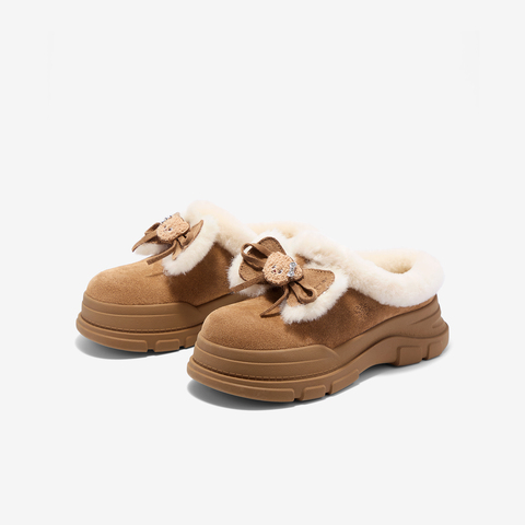 TATA/他她2025冬商场同款百搭时尚简约女雪地靴新款KRX02DH5