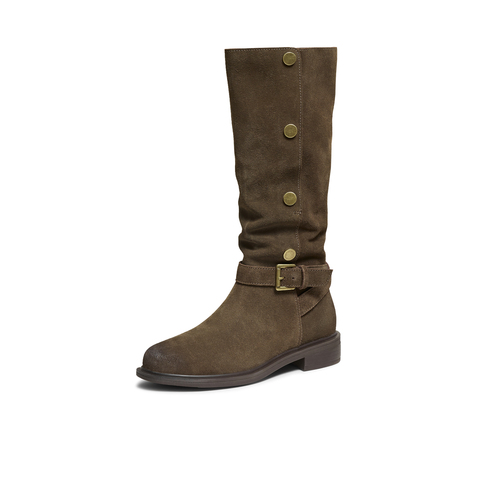 TATA/他她2025冬商场同款百搭女复古时尚长靴新款CKL01DG5