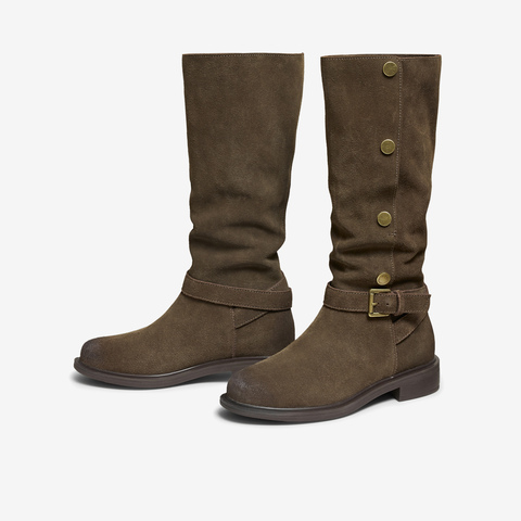 TATA/他她2025冬商场同款百搭女复古时尚长靴新款CKL01DG5