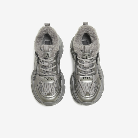 TATA/他她2025冬商场同款时尚休闲百搭女老爹鞋新款CY208DM5