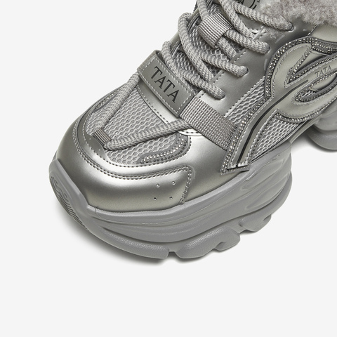 TATA/他她2025冬商场同款时尚休闲百搭女老爹鞋新款CY208DM5