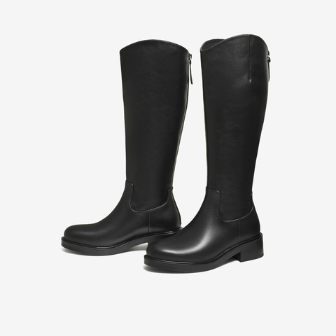 TATA/他她2025冬时尚休闲女靴百搭骑士靴新款6EH05DC5