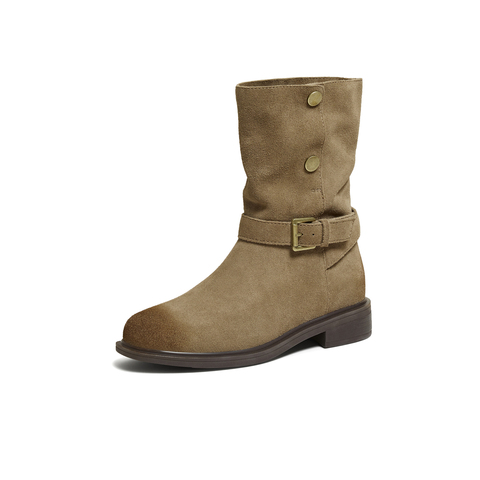 TATA/他她2025冬商场同款百搭时装靴女休闲靴新款CKL02DS5